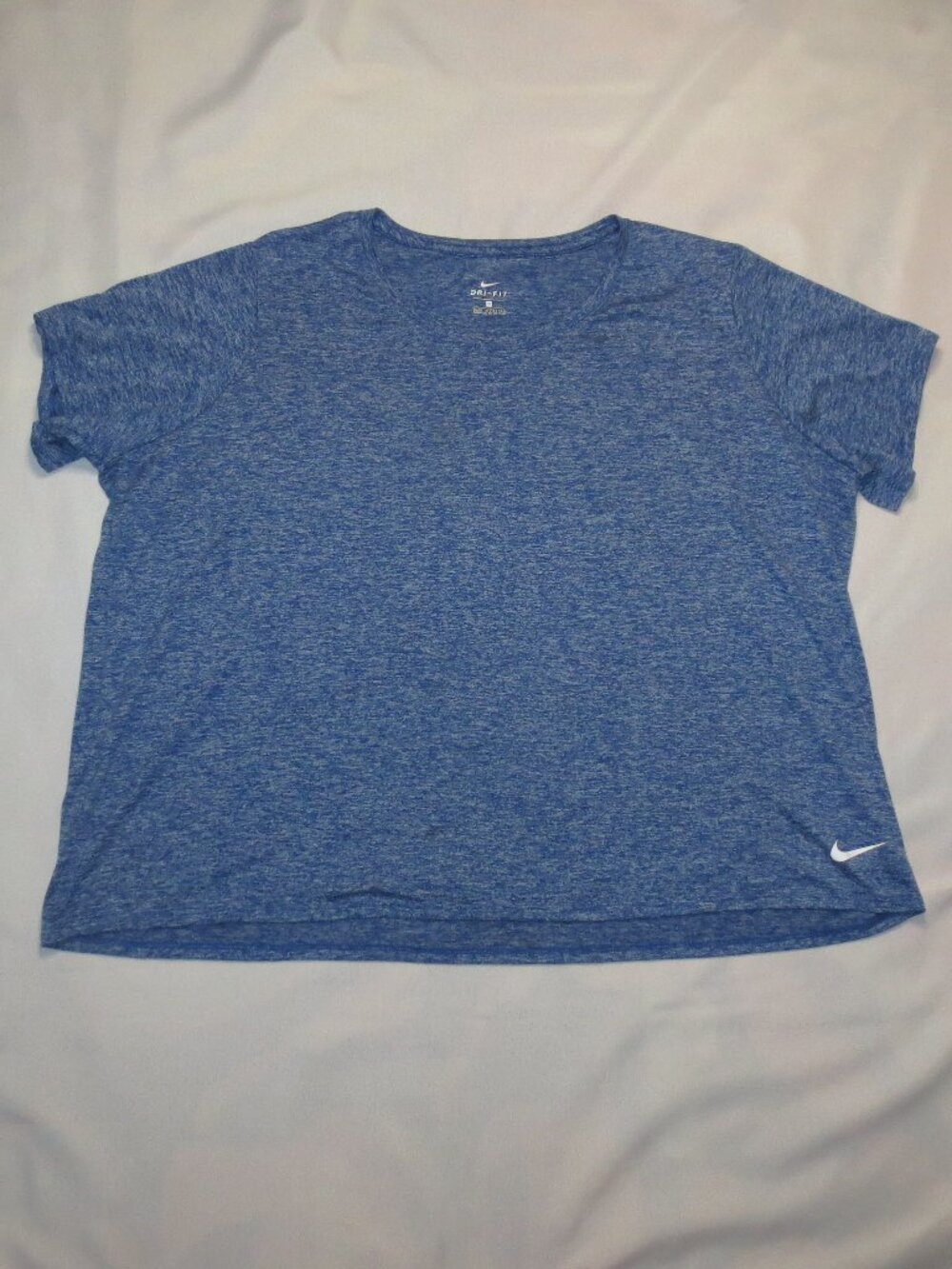 NIKE womens SHIRT blue DRI-FIT workout ATHLETIC tee T-SHIRT yoga SIZE 3X